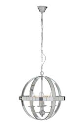 Orsina Kensington Townhouse Rounded Pendant Light in Silver - thumbnail 5