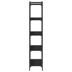 Berkfield Home Decorative Bookcase 5-Tier Black 80x30x154 cm Engineered Wood - Size: 80 x 30 x 154 cm - thumbnail 5