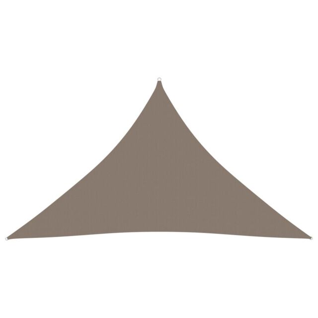 Berkfield Home Sunshade Sail Oxford Fabric Triangular 3.5x3.5x4.9 m Taupe in Beige - image 1