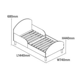Liberty House Toys Kids White Toddler Bed - Formula 1 - Size: Cot Bed - thumbnail 7