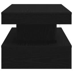 Berkfield Home Modern Coffee Table with LED Lights Black Oak 90x50x40 cm - Size: 90 x 50 x 40 cm - thumbnail 8