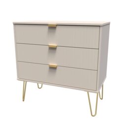 Ready Assembled 2 U Bexley 3 Drawer Chest (Ready Assembled) in Taupe - thumbnail 3