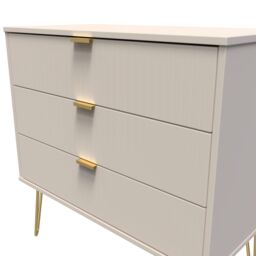Ready Assembled 2 U Bexley 3 Drawer Chest (Ready Assembled) in Taupe - thumbnail 4