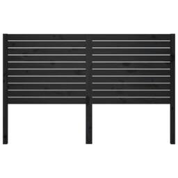 Berkfield Home Bed Headboard Black 146x4x100 cm Solid Wood Pine - Size: 146 x 4 x 100 cm - thumbnail 3