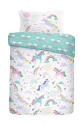 Bedlam 'Rainbow Unicorn' Childrens Duvet Cover Set - Size: Double - thumbnail 5