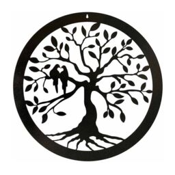Poppyforge Tree of Life Wall Art - Small - Steel - W29.5 x H29.5 cm - BM/RtR in Black - thumbnail 2