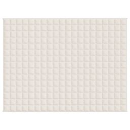 Berkfield Home Weighted Blanket Light Cream 152x203 cm 11 kg Fabric - thumbnail 3