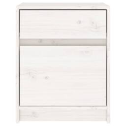 Berkfield Home Beautiful Bedside Cabinet White 40x31x50 cm Solid Pinewood - Size: 40 x 31 x 50 cm - thumbnail 7