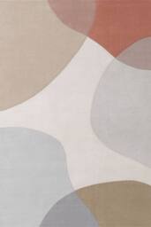 THE RUGS Ted Baker Hackney Wool Rug Clarissa Handwoven Abstract Living Room Rug in Blue - Size: 200 cm diameter - thumbnail 1