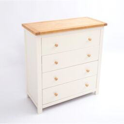 Cabinet Bits Maggiori 4 Drawer Chest of Drawers Wood Knob in Off-White - thumbnail 3