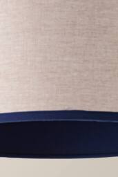 ValueLights Kiara Navy Blue Inner Linen Woven Drum Easy Fit Ceiling Lamp Shade - Size: Large - thumbnail 5