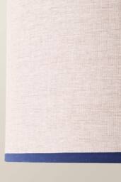 ValueLights Kiara Navy Blue Inner Linen Woven Drum Easy Fit Ceiling Lamp Shade - Size: Large - thumbnail 4