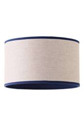 ValueLights Kiara Navy Blue Inner Linen Woven Drum Easy Fit Ceiling Lamp Shade - Size: Large - thumbnail 6