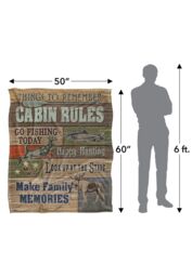 JQ Licensing Jl-Jp Cabin Rules Silky Touch Super Soft Throw Blanket 152 X 127 cm in White - thumbnail 5