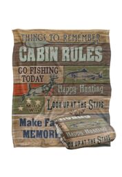 JQ Licensing Jl-Jp Cabin Rules Silky Touch Super Soft Throw Blanket 152 X 127 cm in White - thumbnail 2