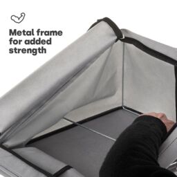 LIVIVO Large Foldable Clothes Storage Boxes - Set of 3 in Grey - thumbnail 7