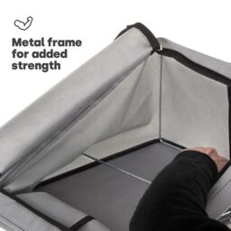 LIVIVO Large Foldable Clothes Storage Boxes - Set of 3 in Grey - thumbnail 5