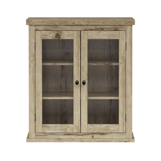 Teamson Home Donovan Removable Two-Door Wall Cabinet with Adjustable Shelves in Brown - image 1