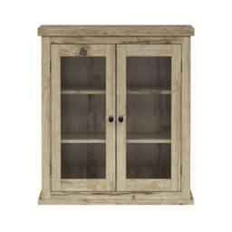 Teamson Home Donovan Removable Two-Door Wall Cabinet with Adjustable Shelves in Brown - thumbnail 1