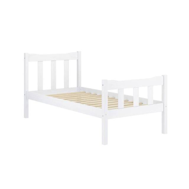 Lemon Pavilion Furniture Havana Single Bed Frame (Pack of 2) - Pine/Metal - L200.8xW99xH96 cm in White - image 1