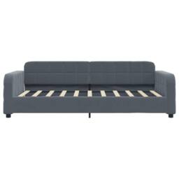 Berkfield Home Daybed with Mattress Dark Grey 90x190 cm Velvet - thumbnail 4