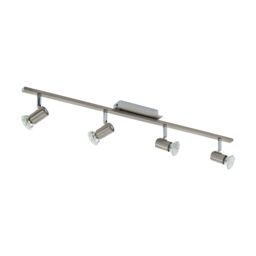Loops Semi Flush Ceiling Light Colour Satin Nickel Chrome Shade Bulb GU10 4x5W in Metallics - thumbnail 1
