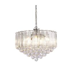 Netlighting Lana Ceiling Pendant with Acrylic Spheres 5 Light E14 Polished Chrome in Silver - thumbnail 1