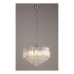 Netlighting Lana Ceiling Pendant with Acrylic Spheres 5 Light E14 Polished Chrome in Silver - thumbnail 2
