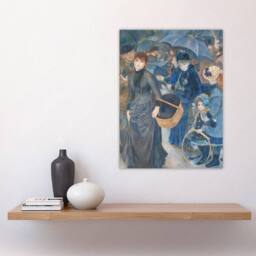 "Artery8 The Umbrellas Oil Painting Renoir Vintage Wall Art Print Poster in Blue - Size: W18"" x H24""" - thumbnail 4