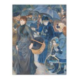 "Artery8 The Umbrellas Oil Painting Renoir Vintage Wall Art Print Poster in Blue - Size: W18"" x H24""" - thumbnail 1