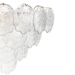 Wyld and Coco 80cm Glass Chandelier Pendant - Brass Glamour in Bronze - thumbnail 7