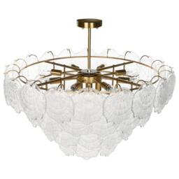 Wyld and Coco 80cm Glass Chandelier Pendant - Brass Glamour in Bronze - thumbnail 5