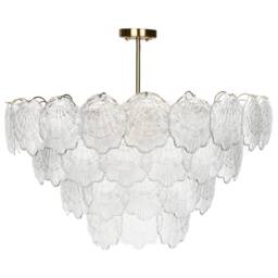 Wyld and Coco 80cm Glass Chandelier Pendant - Brass Glamour in Bronze - thumbnail 2