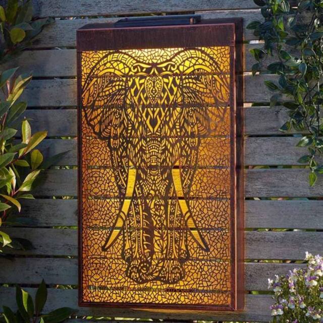 Marco Paul Solar LED Wall Panel - Elephant in Bronze - Size: 50 cm - image 1