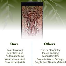 Marco Paul Solar LED Wall Panel - Elephant in Bronze - Size: 50 cm - thumbnail 7