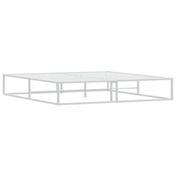 Berkfield Home Bed Frame without Mattress White 180x200 cm Super King Metal - thumbnail 4