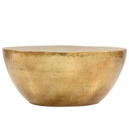 Berkfield Home Coffee Table Hammered Aluminium 70x30 cm Brass in Gold - thumbnail 4