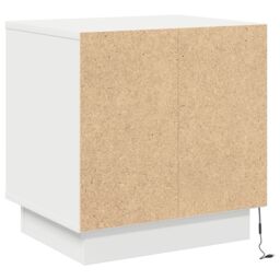 Berkfield Home Bedside Cabinets with LED Lights 2 pcs White 44x34, 5x45 cm - thumbnail 9
