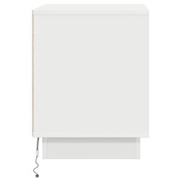 Berkfield Home Bedside Cabinets with LED Lights 2 pcs White 44x34, 5x45 cm - thumbnail 8