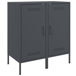 Berkfield Home Sideboards 2 pcs Anthracite 36x39x79 cm Steel - Size: 36 x 39 x 79 cm - thumbnail 2