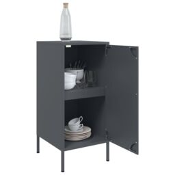 Berkfield Home Sideboards 2 pcs Anthracite 36x39x79 cm Steel - Size: 36 x 39 x 79 cm - thumbnail 5