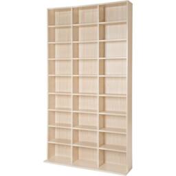 tectake Cd Shelf Unit Christel - 27 Compartments For Up To 1080 Cds in Brown - thumbnail 1