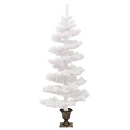 Berkfield Home Swirl Pre-lit Christmas Tree with Pot White 120 cm PVC - thumbnail 4