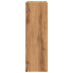 Berkfield Home Decorative Bookcase Artisian Oak 60x24x76 cm Engineered Wood in Brown - Size: 60 x 24 x 76 cm - thumbnail 5