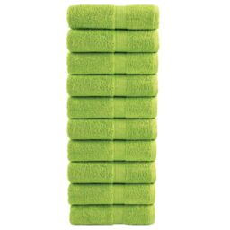 Berkfield Home Premium Guest Towels SOLUND 10 pcs Apple Green 30x50 cm 600 gsm - thumbnail 1