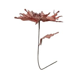 Samuel Alexander 68cm Frosted Light Coral Pink Poinsettia Stem Christmas Decoration - thumbnail 2