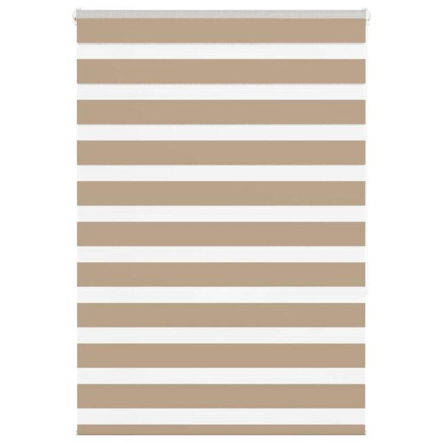 Berkfield Home Zebra Blind Sand Brown 105x150 cm Fabric Width 100.9 cm Polyester - image 1