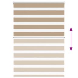 Berkfield Home Zebra Blind Sand Brown 105x150 cm Fabric Width 100.9 cm Polyester - thumbnail 5