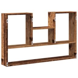 Berkfield Home Wall Shelf Old Wood 99x15x60 cm Engineered Wood in Brown - Size: 99 x 15 x 60 cm - thumbnail 6