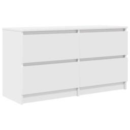 Berkfield Home TV Cabinet White 100x35x54 cm Engineered Wood - Size: 100 x 35 x 54 cm - thumbnail 3
